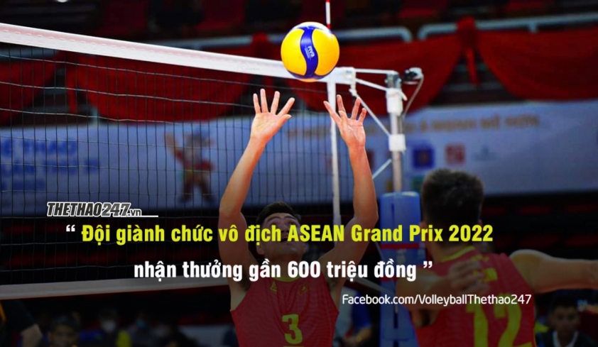 Bóng chuyền nam ASEAN Grand Prix 2022: Đội vô địch nhận gần 600 triệu 162908