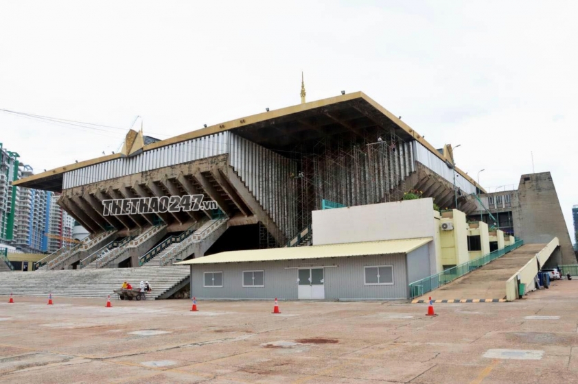 Campuchia chi 'triệu đô' tu sửa sân thi đấu bóng chuyền cho SEA Games 32 212652