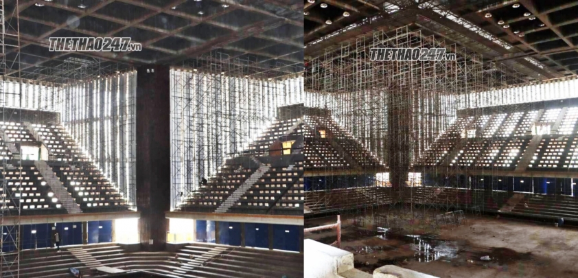 Campuchia chi 'triệu đô' tu sửa sân thi đấu bóng chuyền cho SEA Games 32 212653