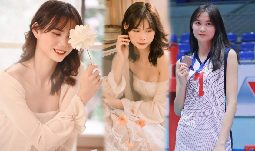 Hotgirl bóng chuyền 1m85 diện váy khoe vai trần, fan giục đi thi hoa hậu-230239