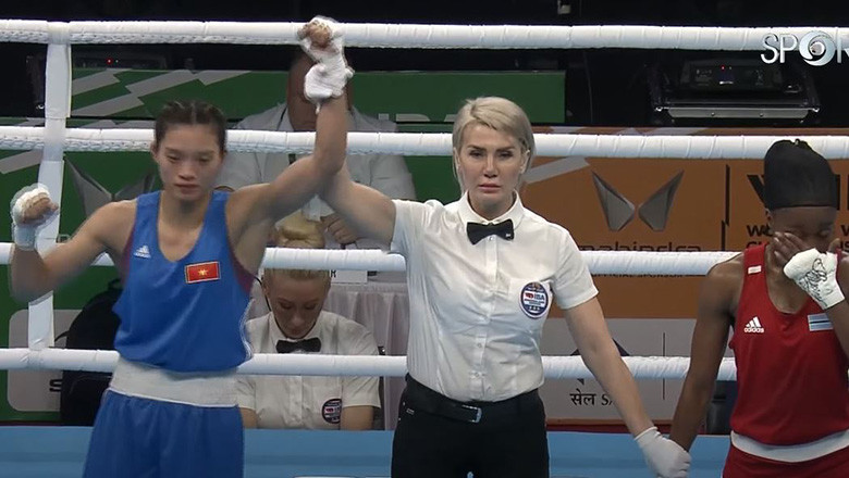 Đấm đối thủ ngã ra sàn, đại diện Việt Nam hiên ngang vào tứ kết Boxing VĐTG 260299