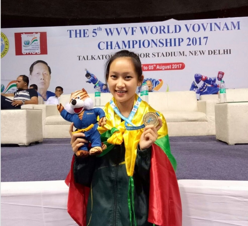 Mỹ nhân Myanmar 'gây sốt' với Quốc võ Việt Nam ở giải ĐNÁ 263500