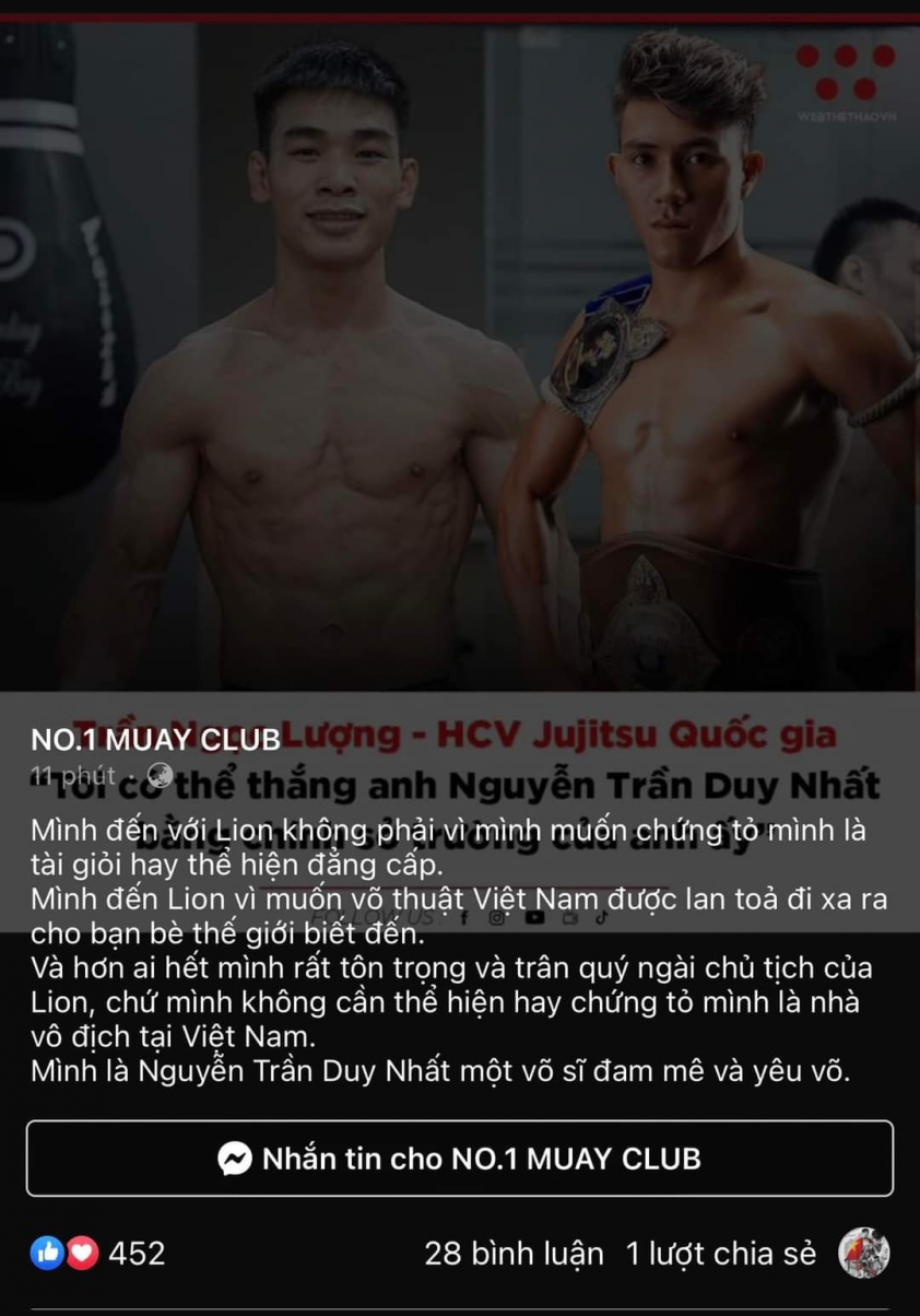 Duy Nhất có động thái lớn sau khi Ngọc Lượng gửi chiến thư khiêu khích 271880