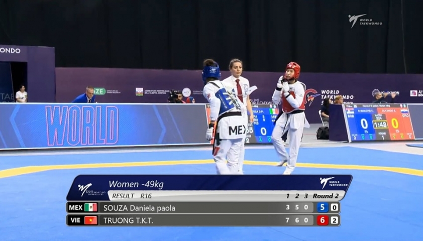 Địa chấn: Nữ võ sĩ taekwondo Việt Nam đánh bại nhà vô địch thế giới 286732