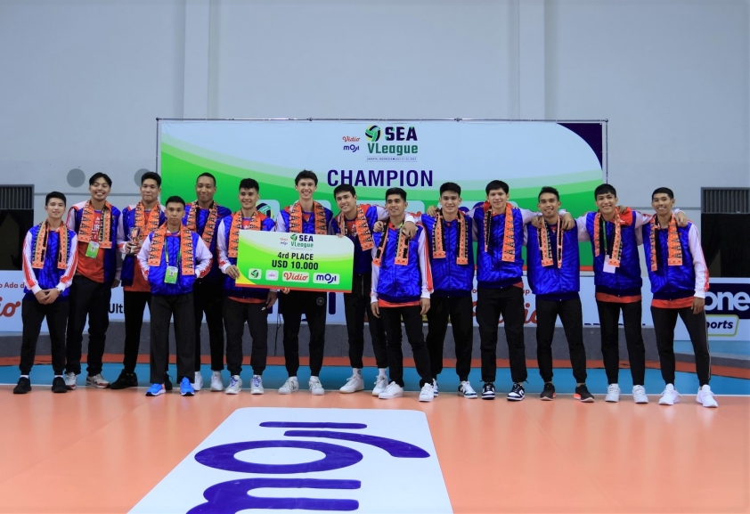 Trao thưởng cá nhân và đồng đội chặng 1 bóng chuyền nam SEA V.League 2023: Indonesia vô địch 306725