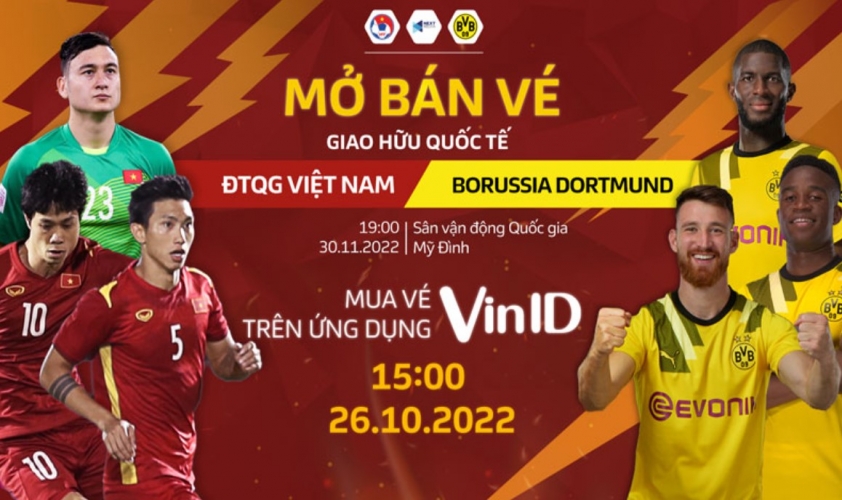 Mở bán vé xem trận giao hữu giữa ĐT Việt Nam vs Borussia Dortmund-206078