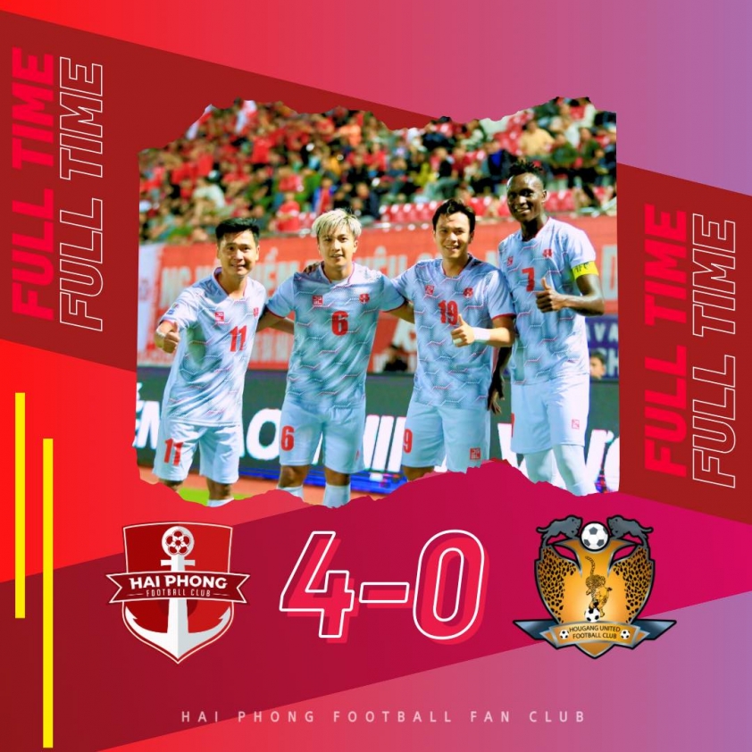 Trực tiếp Hải Phòng 4-0 Hougang United: Sân Lạch Tray mở hội 373249