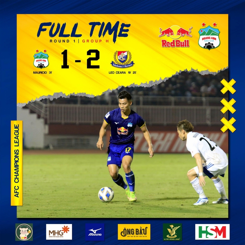 HAGL có trận đấu đầy đáng khen trước Yokohama F. Marinos