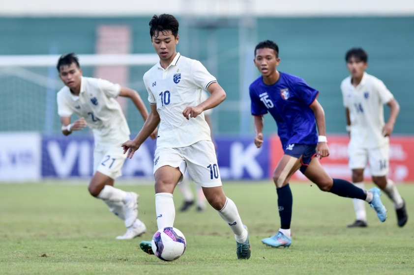 U17 Thái Lan thắng trận thứ hai liên tiếp ở Vòng loại U17 châu Á 2023 (Ảnh: Changsuek)