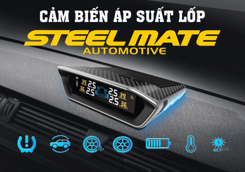 Cảm biến áp suất lốp Steelmate đến từ một công ty sản xuất linh kiện ô tô nổi tiếng của Trung Quốc