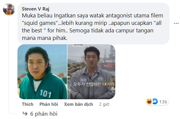 CĐV ĐNÁ ‘ngã ngửa’ vì tân HLV Malaysia giống diễn viên trong phim Squid Game 105857