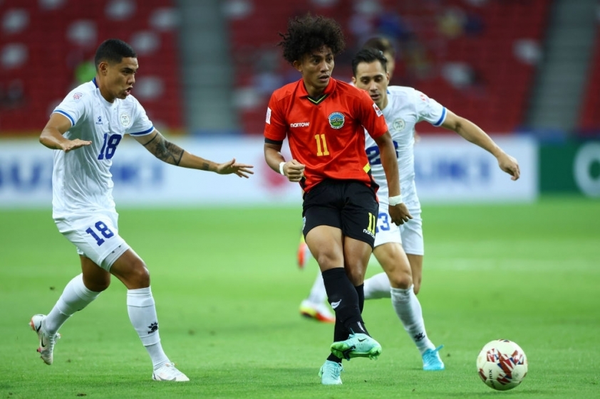 Mouzinho bên phía U23 Đông Timor là cầu thủ chơi hay nhất trận