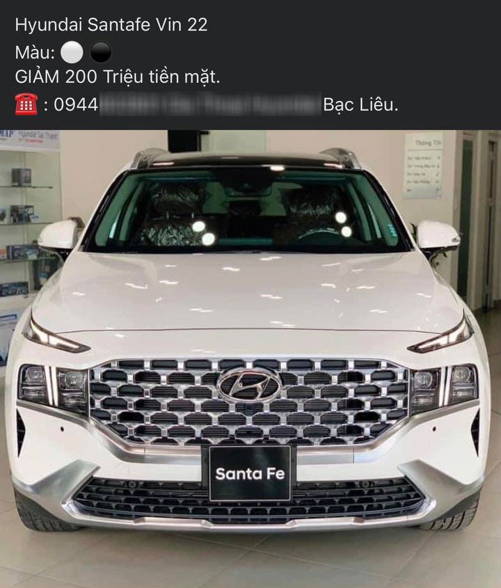 Hyundai Santa Fe dọn kho xả hàng tồn