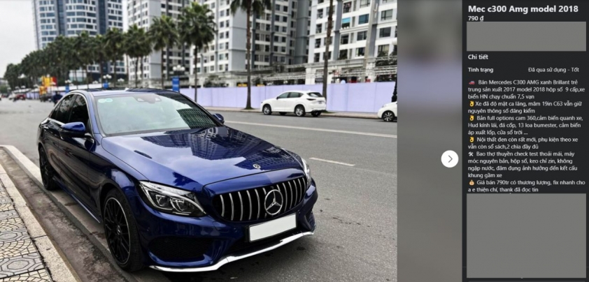 Sử dụng 6 năm, Mercedes AMG C300 lên sàn xe cũ với giá ngang một chiếc Honda Civic 409988