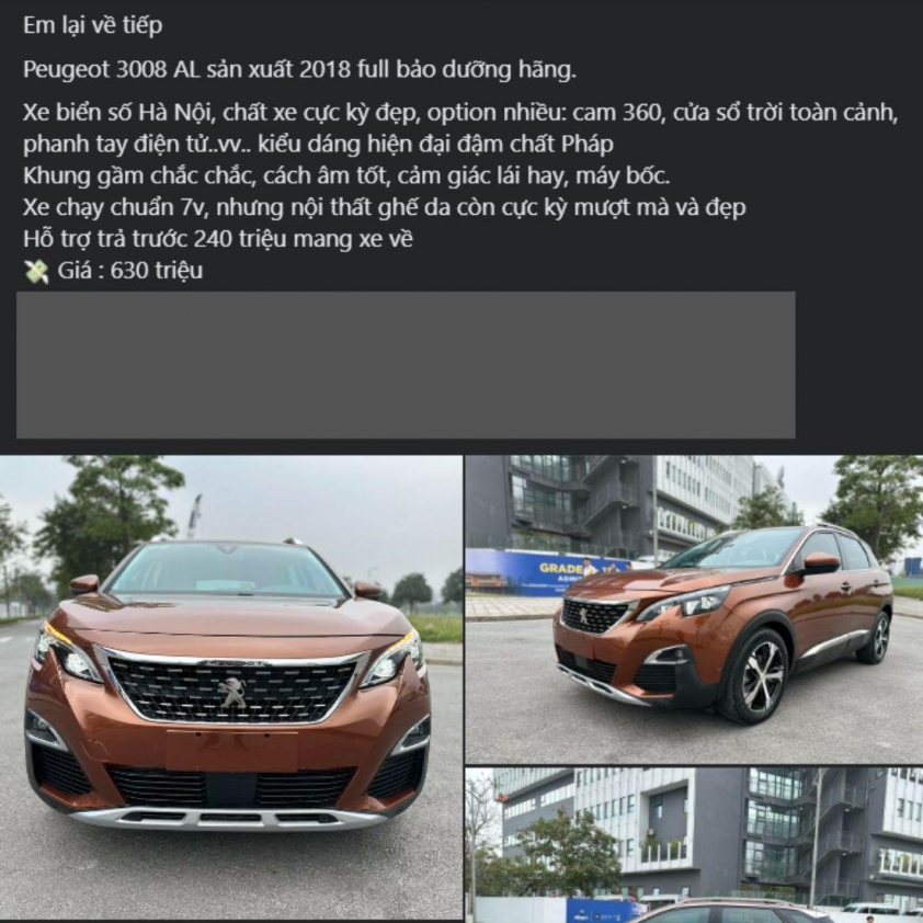 Peugeot 3008 lăn bánh 7 vạn km rớt giá ngang một chiếc Hyundai Creta 421912