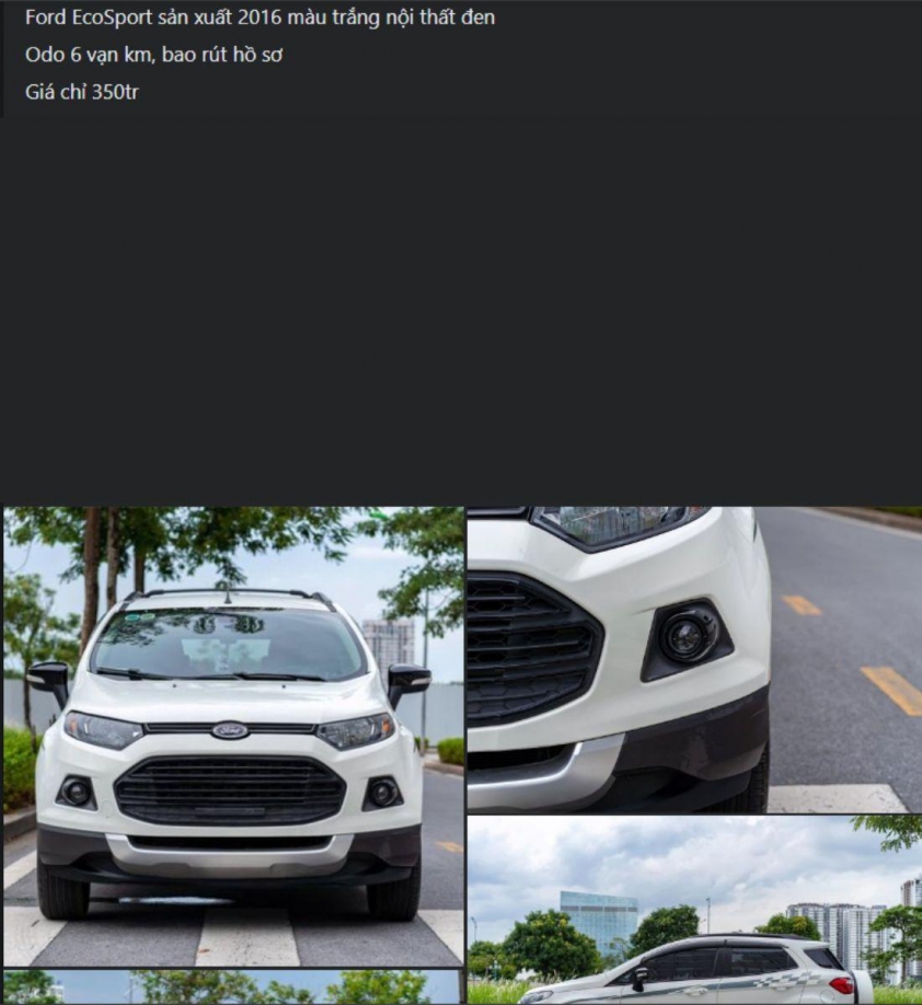 Ford EcoSport 2016 lăn bánh 8 năm được rao bán với giá ngang Kia Morning 517941