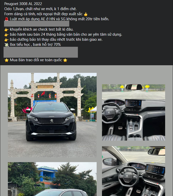 Ngỡ ngàng giá chào bán của Peugeot 3008 cũ sau 1 năm lăn bánh 356675