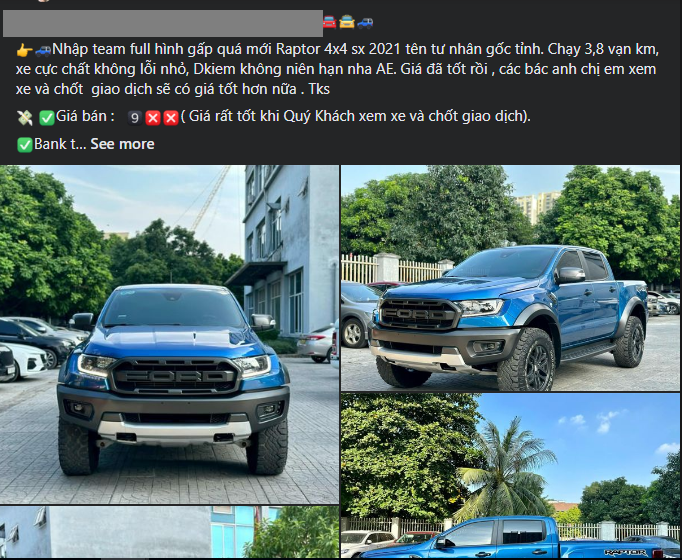 Ngỡ ngàng giá chào bán của Ford Ranger Raptor cũ sau 2 năm lăn bánh 362389