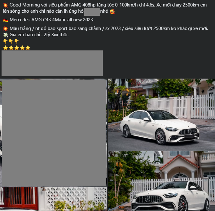 Sedan hiệu năng cao Mercedes-AMG C 43 4Matic 2023 được chủ nhân bán lại chỉ sau 2.500 km lăn bánh 604857