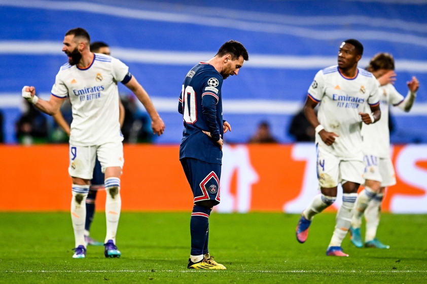 Benzema có cú hattrick để loại Messi và các đồng đội khỏi cúp C1 mùa này. Ảnh: internet