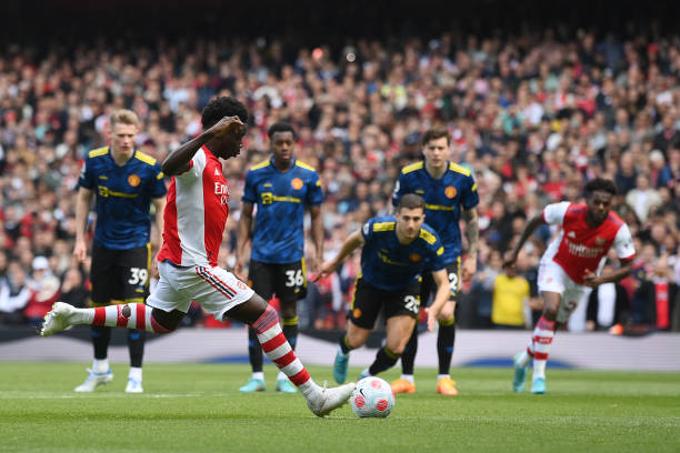 Bukayo Saka nhân đôi cách biệt cho Arsenal. Ảnh: internet
