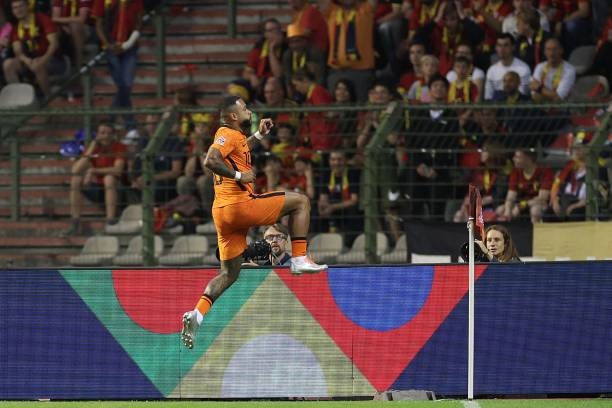Depay có ngày thi đấu chói sáng với 1 cú đúp vào lưới ĐT Bỉ. Ảnh: internet