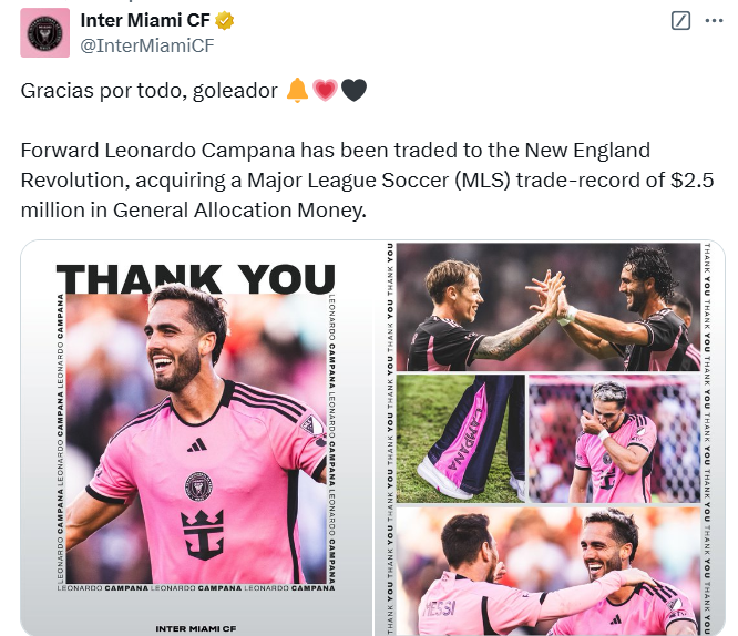 Messi chia tay đối tác ăn tại Inter Miami 572138