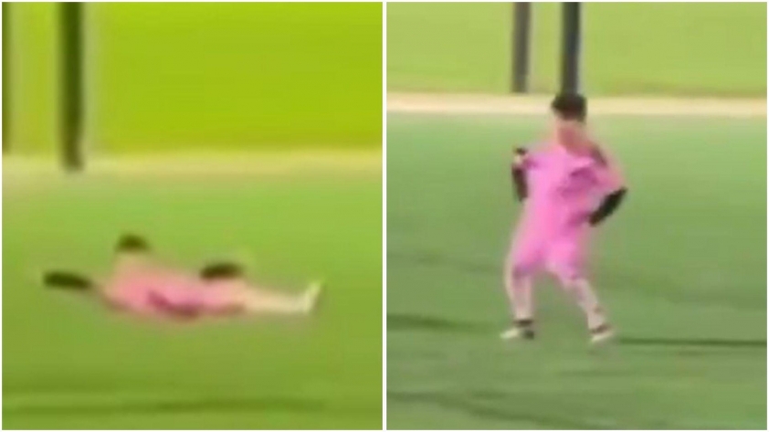 Con trai Messi có màn ăn mừng gây sốt 573394