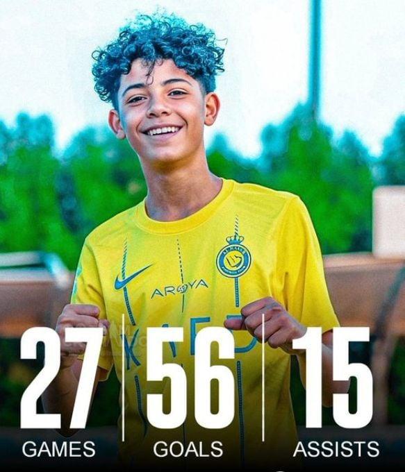 Con trai Ronaldo đạt thông số 'khủng' tại Al Nassr 573939