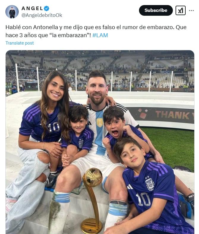 Vợ Messi lên tiếng về tin đồn mang bầu lần thứ tư 593201