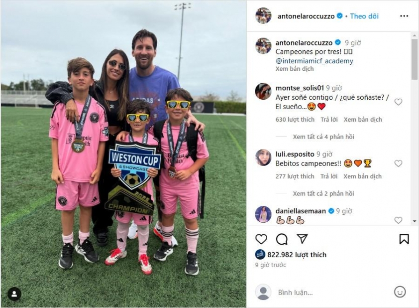 Quý tử nhà Messi danh hat-trick danh hiệu tại Inter Miami 594667