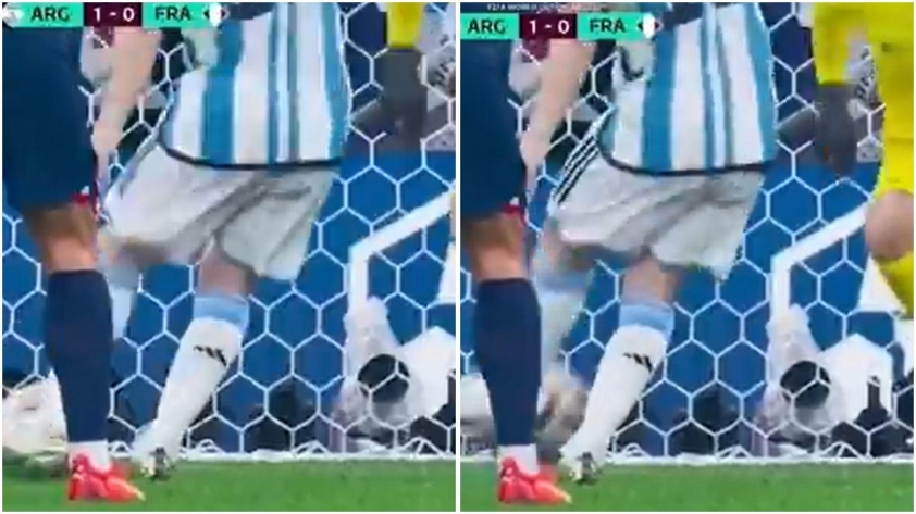 Tương tự Alvarez, Messi từng phạm luật trên chấm 11m tại World Cup? 604095