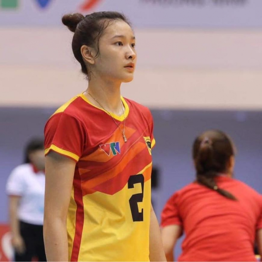 Vẻ đẹp rực rỡ của hoa khôi bóng chuyền Kim Thanh tại Cúp Bông lúa vàng 222272