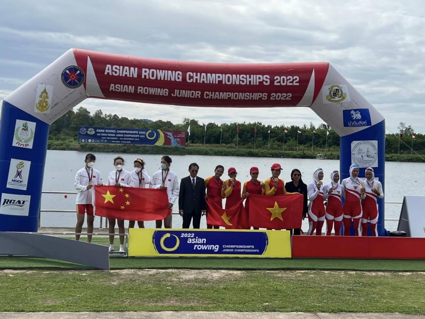 Hai lần đánh bại Trung Quốc, Rowing Việt Nam vô địch giải châu Á 2022-229278