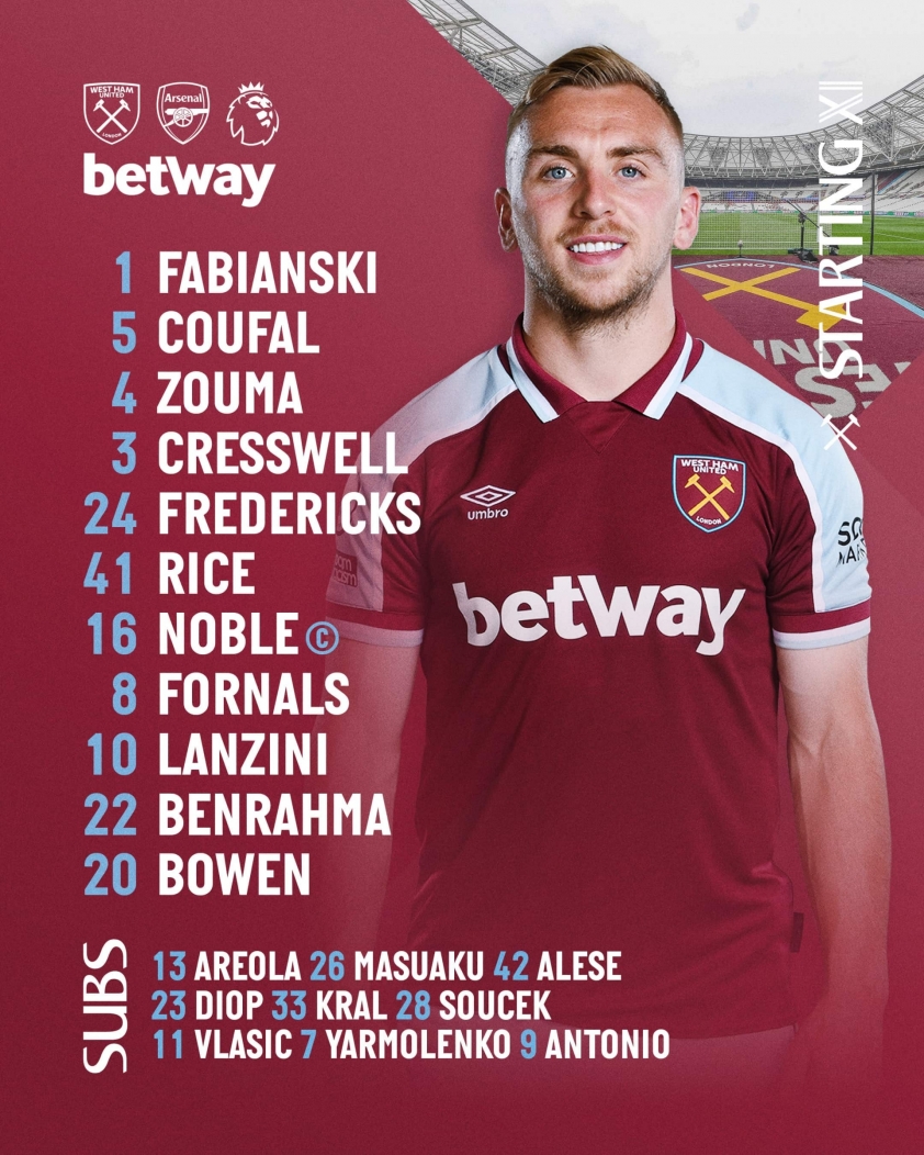 Đội hình ra sân West Ham
