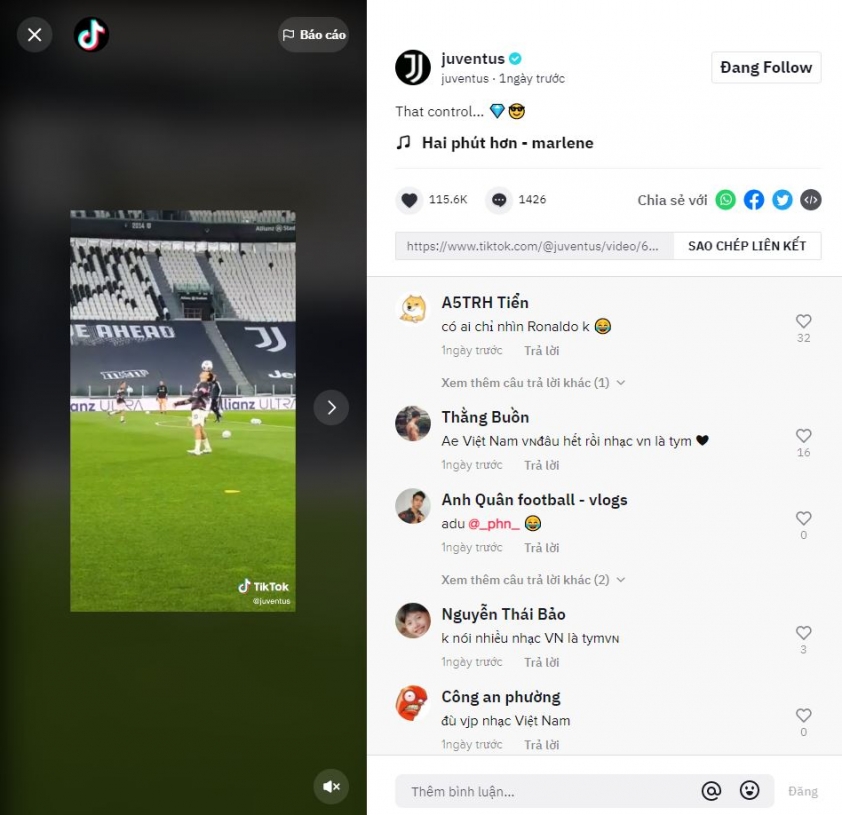 Juventus, Hai Phút Hơn, Việt Nam