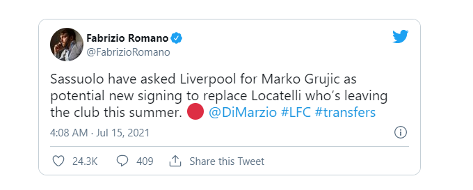 chuyển nhượng, Liverpool, Locatelli