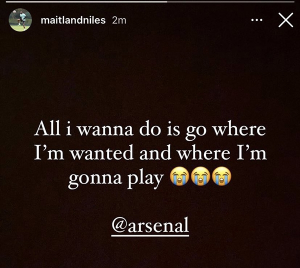 Maitland-Niles, Arsenal