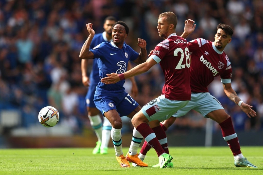 Ngay từ những phút đầu trận, Chelsea đã tỏ ra áp đảo so với West Ham. Ảnh: Internet