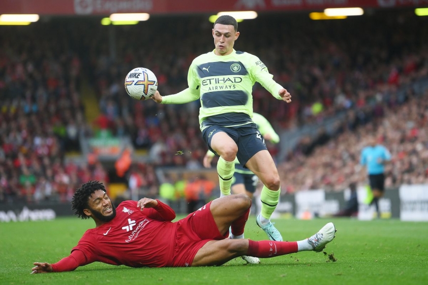 Trận thua Liverpool cách đây ít ngày khiến Man City kém Arsenal 4 điểm trên BXH. Ảnh: Internet