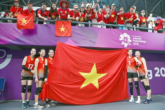 Bóng chuyền nữ Việt Nam đập tan giấc mơ chiến thắng của tuyển Indonesia tại Asiad 18 107443