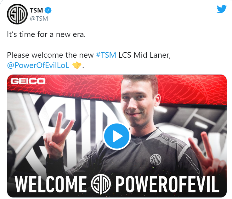 chuyen nhuong LMHT: TSM tim ra cai ten thay the Bjergsen