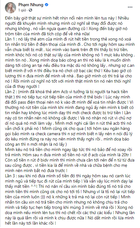 chubby to bi sena lua lay het tien chua benh cho me