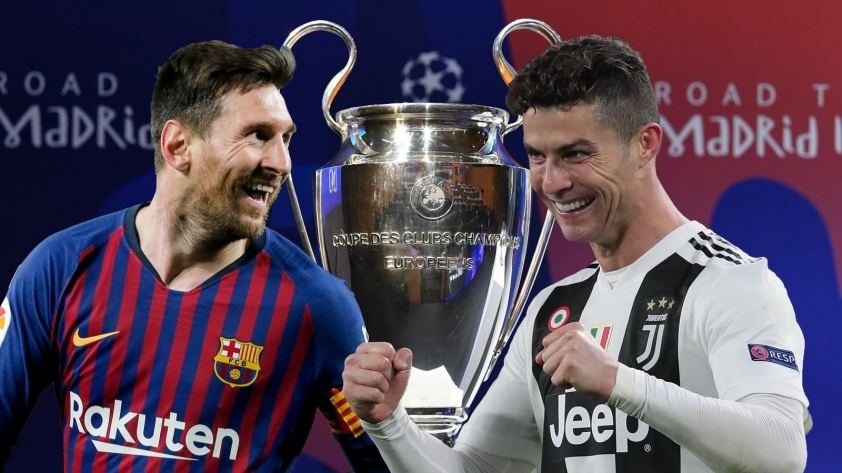 Messi lần đầu tiên chạm trán Ronaldo tại vòng bảng Champion League (Ảnh: Internet)