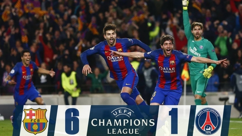 Màn lội ngược dòng khó tin của Barca 4 năm trước sẽ là động lực để PSG trả thù món nợ (Ảnh: Internet)
