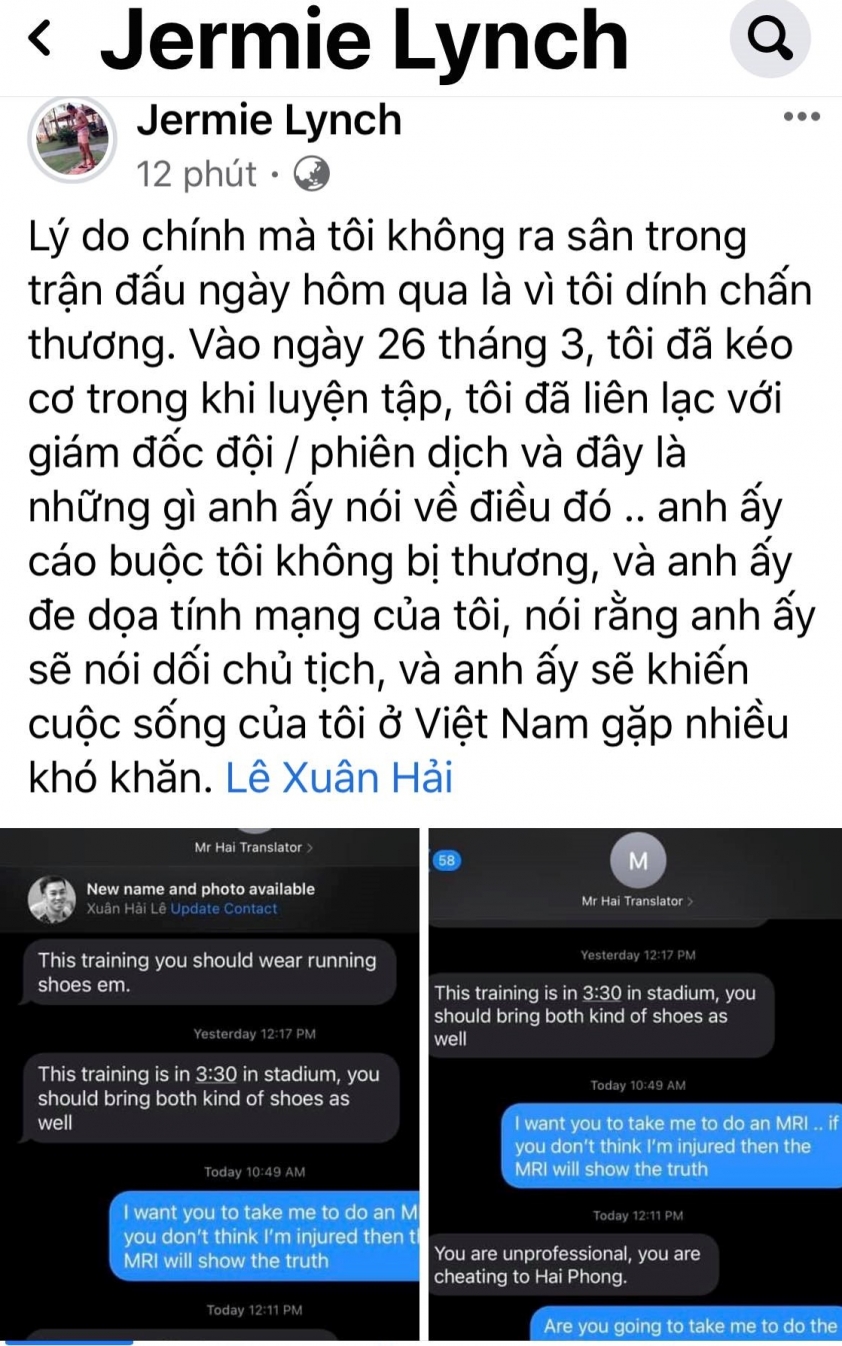 NÓNG: Ngoại binh Hải Phòng tố đang bị đe dọa Ảnh 1