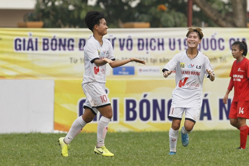Giải BĐ Nữ Vô địch U19 Quốc gia 2021 (31/3): U19 Hà Nội Watabe lại thắng đậm Ảnh 1