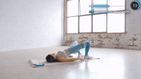 6. Glute bridge abduction