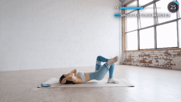 8. Single leg glute bridge