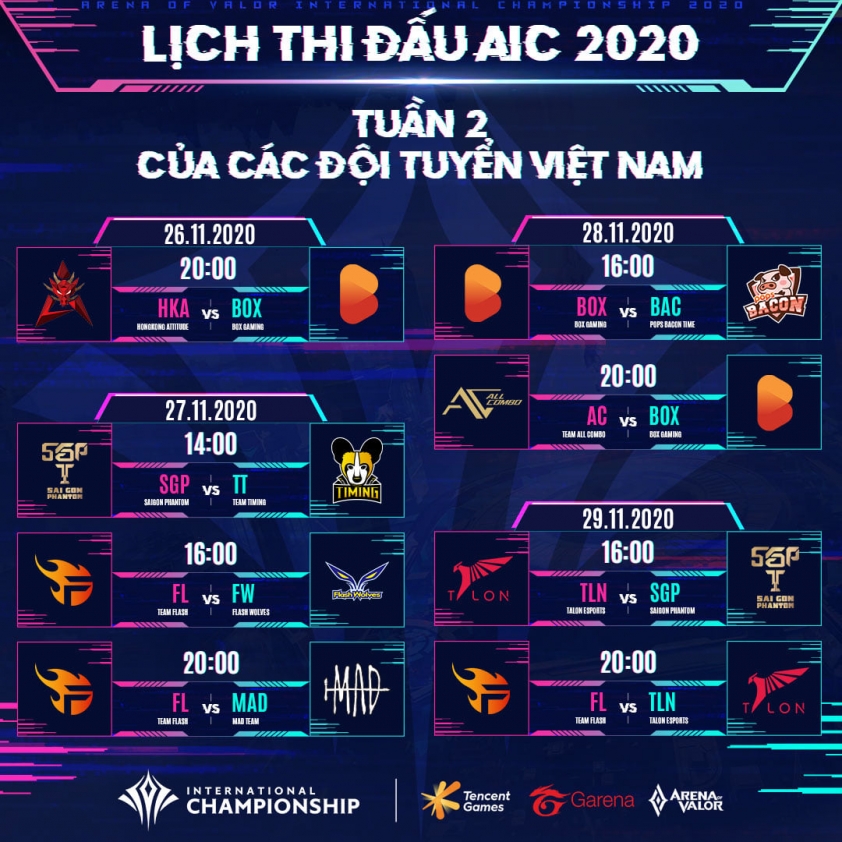 Lich thi dau AIC 2020 hom nay 25/11